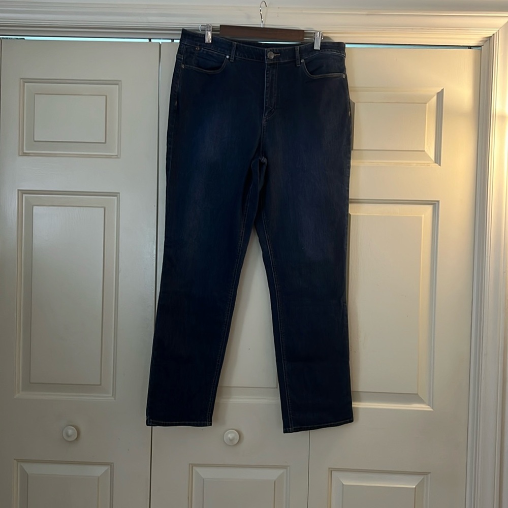 Christopher & Banks stretch straight leg high rise jeans stretch cotton blend